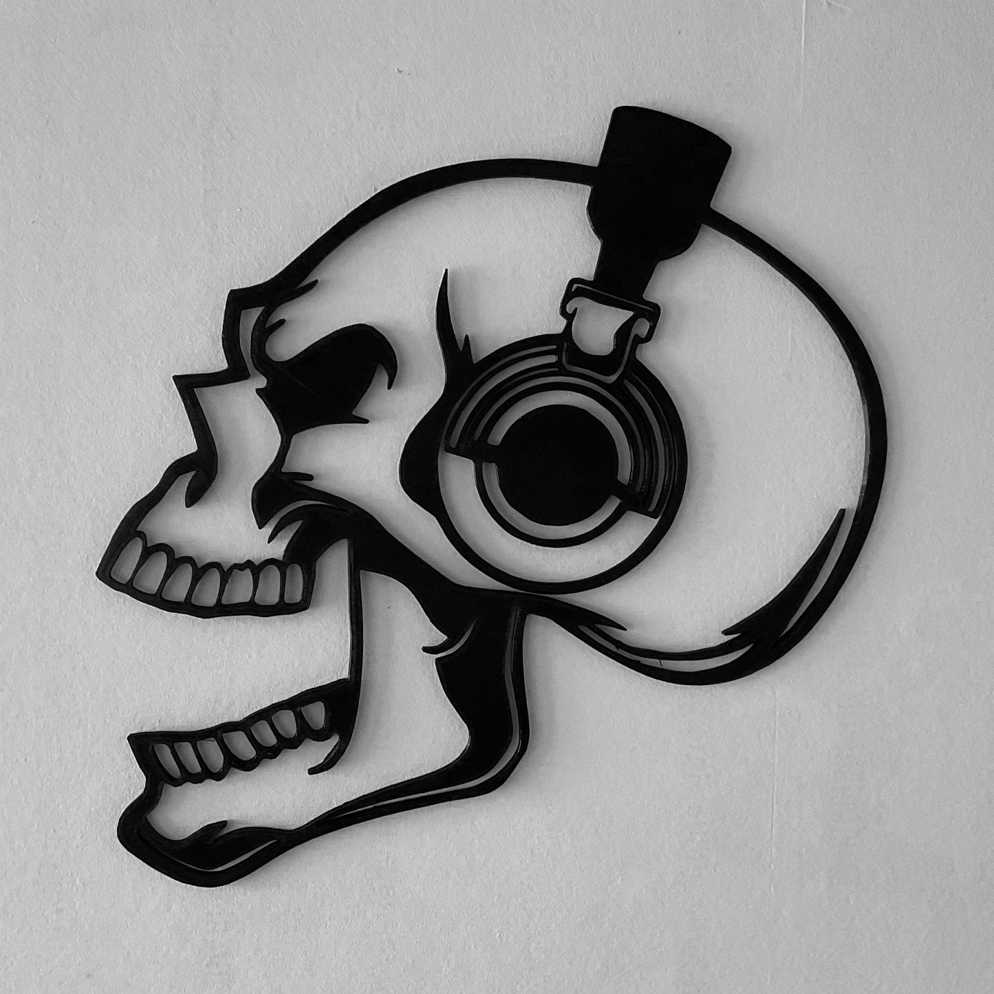 Skull Wearing Headphones